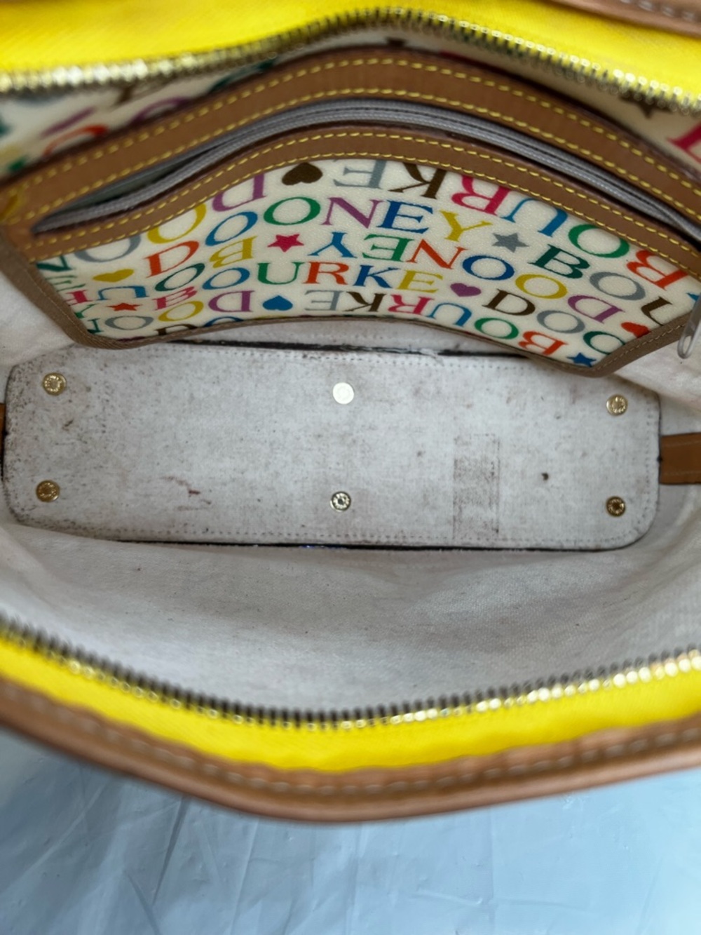 Dooney Bourke Women's Vintage Y2k Rainbow Monogram Serial No. A0142423 - Picture 12 of 15